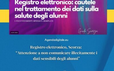 Registro elettronico, Scorza: “Attenzione a non comunicare illecitamente i dati sensibili degli alunni”