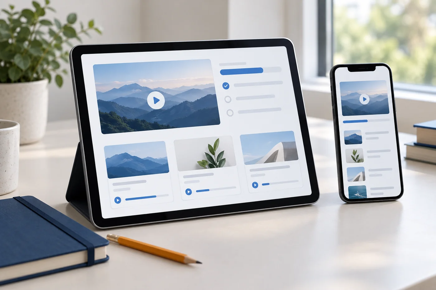 Progettazione di una lezione digitale con computer e tablet